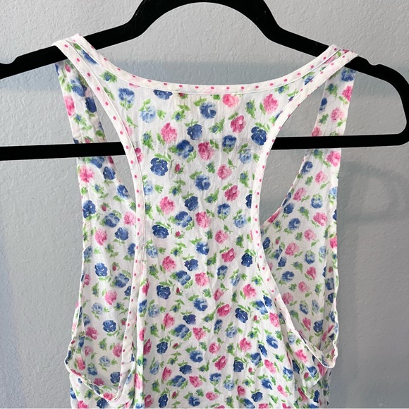 ABERCROMBIE & FITCH White Pink Blue Floral Tank Top Medium NWT - Picture 5 of 9
